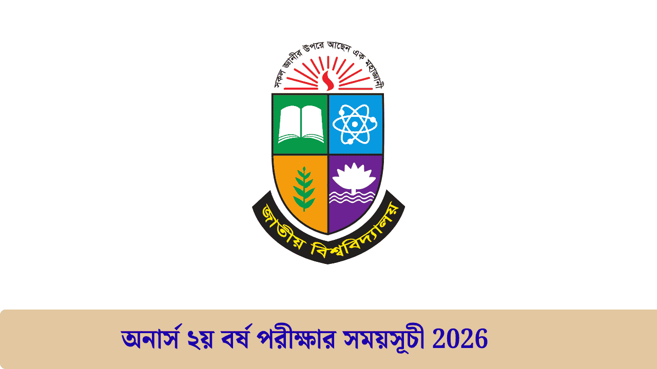 ২০২৫ সালের অনার্স ২য় বর্ষ পরীক্ষার সময়সূচী প্রকাশ: জাতীয় বিশ্ববিদ্যালয়